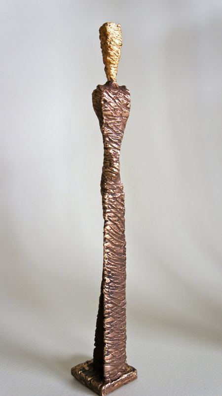 "Humain" bronze et or ht. 31cm
