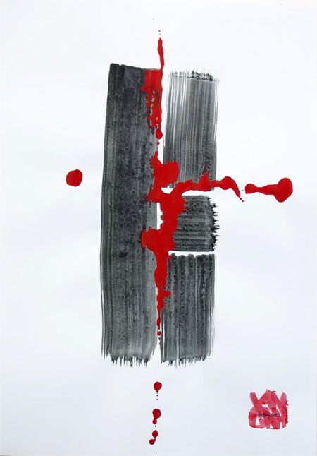 "Emotion 1" Lavis sur papier 65x50